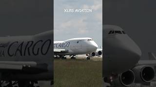 Close Up Saudia 747 Takeoff