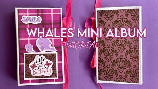 Quick & Easy Mini Folio Album Tutorial | Whale-Themed Mini Album | Scrapbook Tutorial