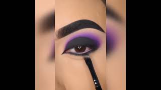 Purple smokey eye makeup look 😍 💜 ✨️