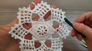 Wow!! Easy & Very Beautiful Flower Crochet Pattern Knitting Online Tutorial for beginners Tığ işi