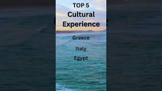 Top 5 Countries for Culture from 5th Place to 1st Place