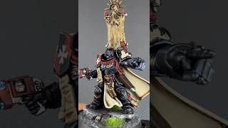 Black Templar Captain Space Marine painting process! #warhammer   #miniatures #warhammer40k #40k