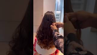 Elegant Gota-Patti Braided Hairstyle For Indian Brides youtube#shorts