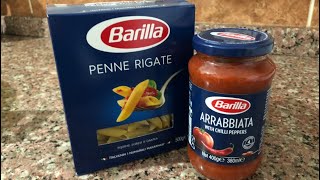 2 Malzeme İle Nefis Barilla Soslu Makarna! Arrabiata Soslu Penne Makarna!