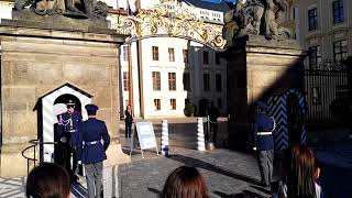 guards changing at Prague castle