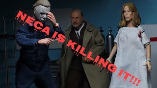 NECA Toys | Dr. Loomis and Laurie Strode 2 pack Retro Cloth | H2 Michael Retro Cloth Preview