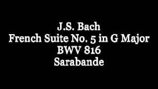 J.S. Bach French Suite No.5 in G Major BWV 816 Svetlana Ponomareva piano