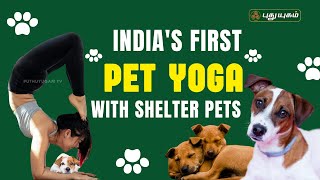 மனசு Relax-ஆக Pet YOGA 🐾 #petlover #petyoga #yogawithpets #yoga #pets #shelterdog #puthuyugamtv