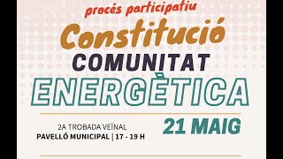 2a trobada constitució Comunitat energètica (21-05-2022)