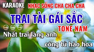 Karaoke Trai Tài Gái Sắc Tone Nam Karaoke Nhạc Sống Cha Cha Cha | Năm Organ