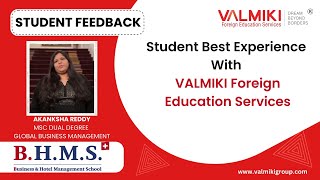 Congratulations Ms. Akanksha Reddy | Valmiki Foreign Education Services