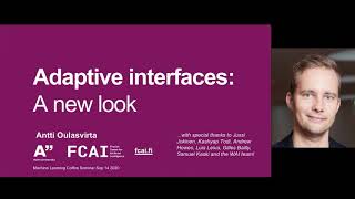 Antti Oulasvirta - A New Look at Adaptive User Interfaces