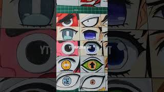 Drawing anime eyes Kimetsu no Yaiba #shorts