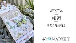 Wabi-Sabi Butterfly Tag byAudrey Underwood