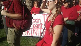 UTLA Downtown Rally December 15, 2018 getting ready to Strike