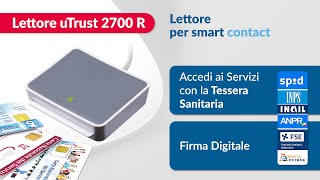 uTrust 2700R - Lettore USB Ideale per Firma Digitale, Tessera Sanitaria (TSN)