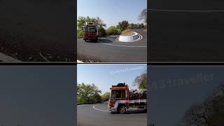 truck uphill and downhill in sharp curve ghat road hairpin bend power of Leyland #lorrylofe