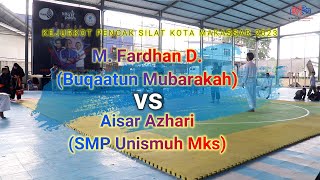 Aisar Azhari Sudut Merah (SMP Unismuh Mks) Di kejurkot Pencak Silat Kota Makassar 3-4/11/2023