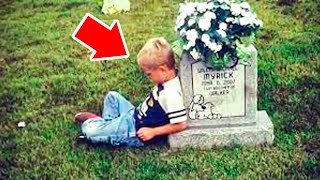 Having found his father's grave, the boy heard a voice behind him...