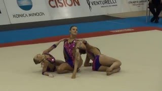 MAIA FIG Acro World Cup 2016 - W3 Dyn - GBR - EMattinson / LEmmerson / LAtkinson