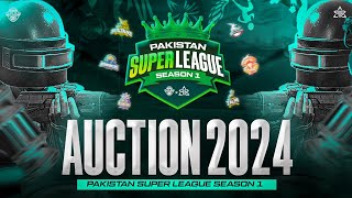 PAKISTAN SUPER LEAGUE S1 AUCTION 2024 ORGANIZED BY GCWxPB