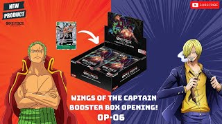 OP-06 Wings of the Captain ☠️ One Piece TCG booster box opening! 🚨 Hunt for manga Zoro card! 🚨FIRE!