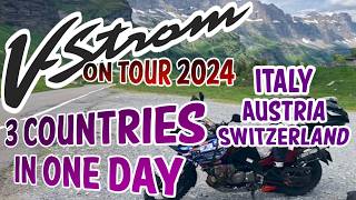 3 Countries in 1 hour - Sitzerland, Italy and Austria– DL650 Vstrom European Tour 2024