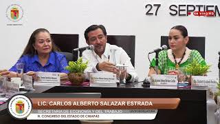 Transmisión en Vivo. Comparecencia de la Sec. de Economía y del Trabajo. 27 de Septiembre de 2024