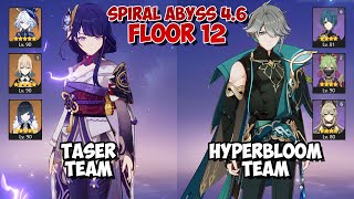 Raiden Furina Taser & Alhaitham Hyperbloom | Spiral Abyss 4.6 | Genshin Impact