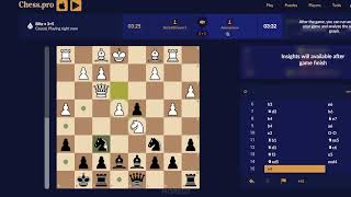 Playing Against Level 3 Stockfish Computer Bot As Black! Playing ChessPro. #chess #2024 #bot