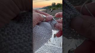 Knitting at sunset to end the day 💛 #knittingtime #knitlife