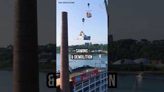 #chimney #demolition #freddibnah #heavyequipment #robot #excavator #shorts #short #shortvideo