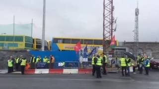 Dublin Bus Strike - Broadstone garage