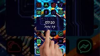 iphone home screen customization, iphone ios 14 home screen ideas neon 32