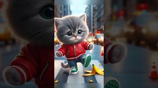 Cute cat become a cleaner #cat #kitten #shorts