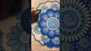 PART 11 blue flower mandala #art #shorts