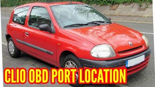 OBD PORT LOCATION RENAULT CLIO mk2  1998-2005