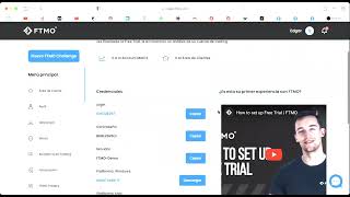 Como crear una cuenta demo en FTMO