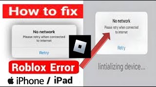 roblox no network error iPhone || how to fix no network connection on roblox iPad roblox no network