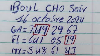 BOUL CHO TIRAGE SOIRÉE 16 Octobre 2024 🛑#Biw Bingaso 49 Georgia 19 Florida 🔥#boulchopoujodia 🌞#show9