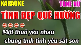 Tình Đẹp Quê Hương Karaoke Tone Nữ Karaoke Lâm Nhạc Sống - Beat Mới