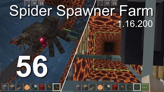 Minecraft Bedrock Tutorials(56) - How to build a Spider Spawner Farm (1.16.200)