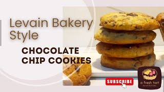 Levain bakery style chocolate chip cookies | Nutella filled chocolate chip cookies | soft and gooey