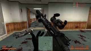 Garry's Mod CS_OFFICE GAMEPLAY WITH TACRP TRIMMED WEAPONS + SIMPLE HORDE MODE