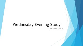 2022.10.19 | Wednesday Evening Study