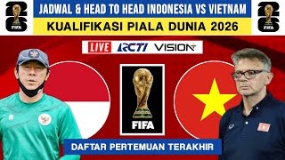 SIAP MENANG 2 LEG! JADWAL & HEAD TO HEAD INDONESIA VS VIETNAM - KUALIFIKASI PIALA DUNIA 2026