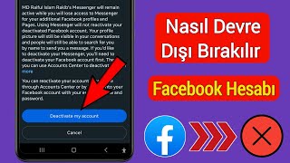 Facebook Hesabı Nasıl Devre Dışı Bırakılır | Facebook Hesabınızı Devre Dışı Bırakın (Tam Eğitim)