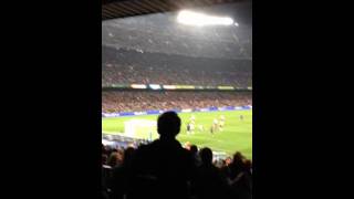 Beautiful goal Xavi FC Barcelona Valencia 5-1 during the Me