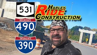 Harley Motorcycle VLOG: Rochester, NY Expressway Construction 10-14-20