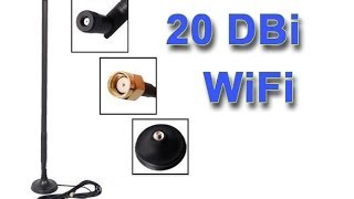 Покупки из Китая - 20dBi 2.4G WIFI Booster Wireless Antenna With Magnetic Base